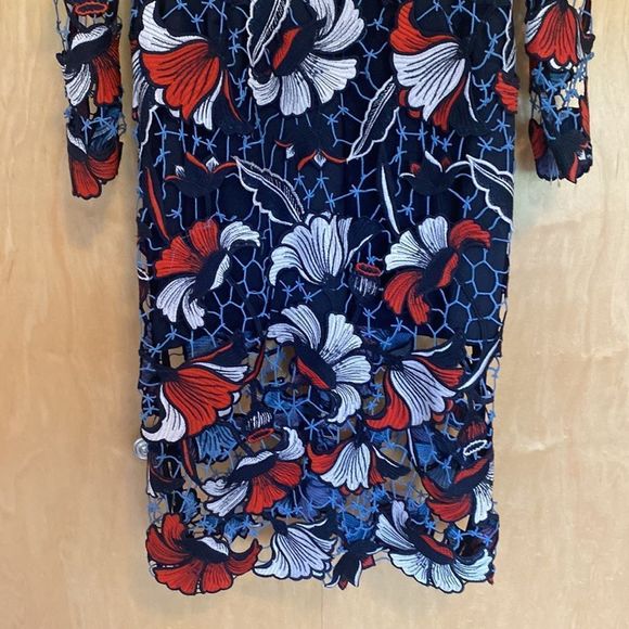 NICHOLAS Amelie Floral Guipure Lace Midi Dress - Picture 6 of 11